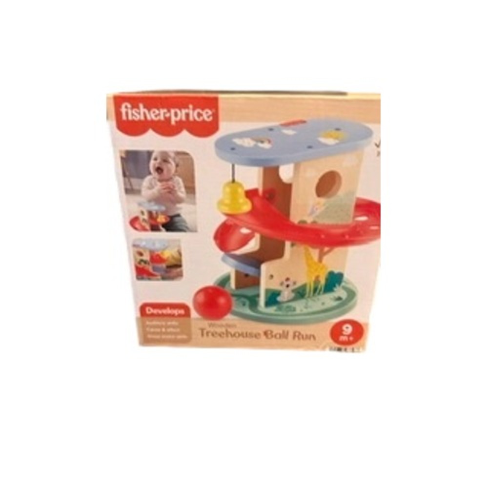 Fisher Price Wooden Treehouse Ball Run Baby Toddler Activity Toy 9M+ New